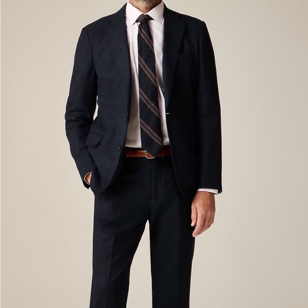 J Crew Ludlow Moon wool cotton navy slim jacket 38 R Brand new